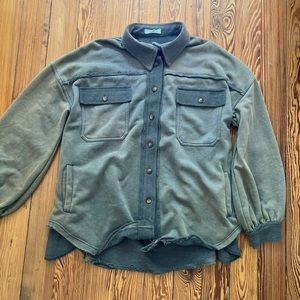 12th Tribe Olive Green Shirt Jacket Size One